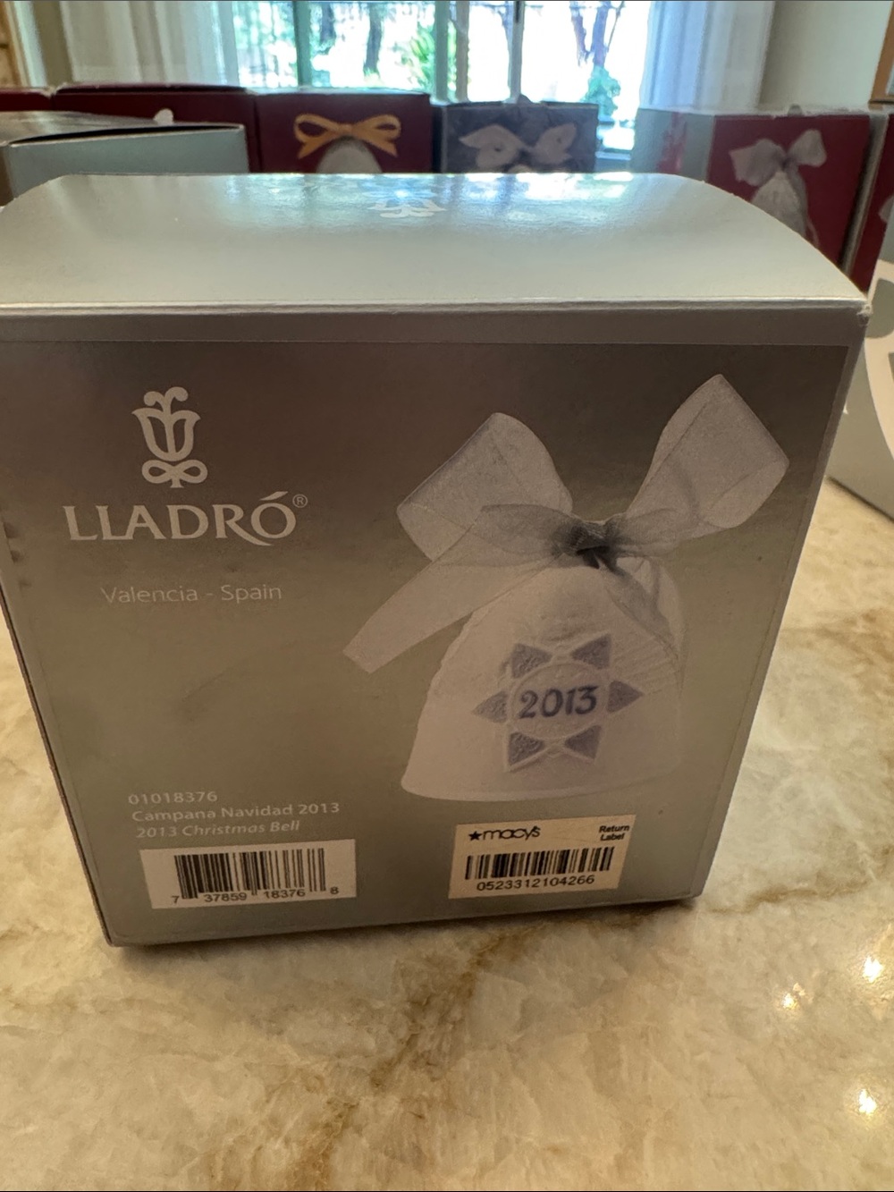 Lladro Silver and White Holiday Bell Box